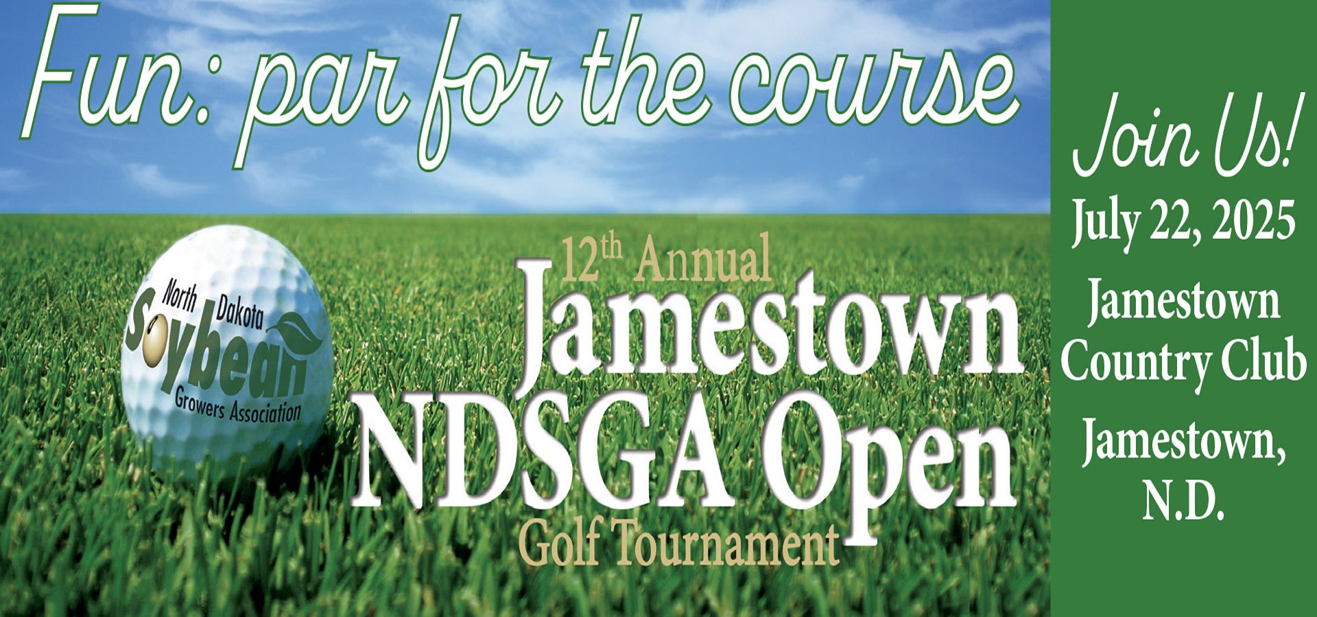 NDSGA Jamestown Golf Tournament Web Header 2025